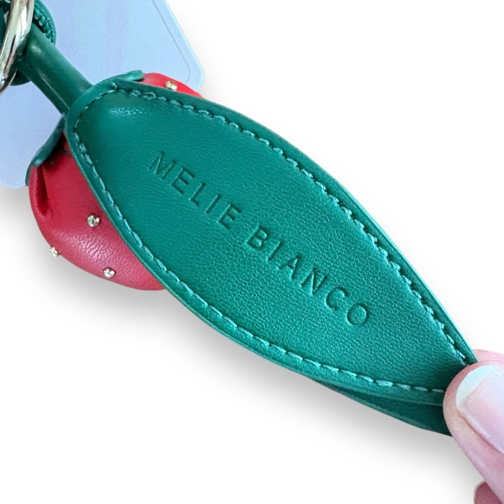 Anthropologie Melie Bianco Fruit Bag Charm Red Strawberry NWT - Picture 5 of 5
